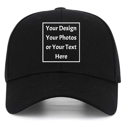 Custom Your Own Picture Text Logo Unisex Personalized Plain Adjustable Hat Baseball Cap