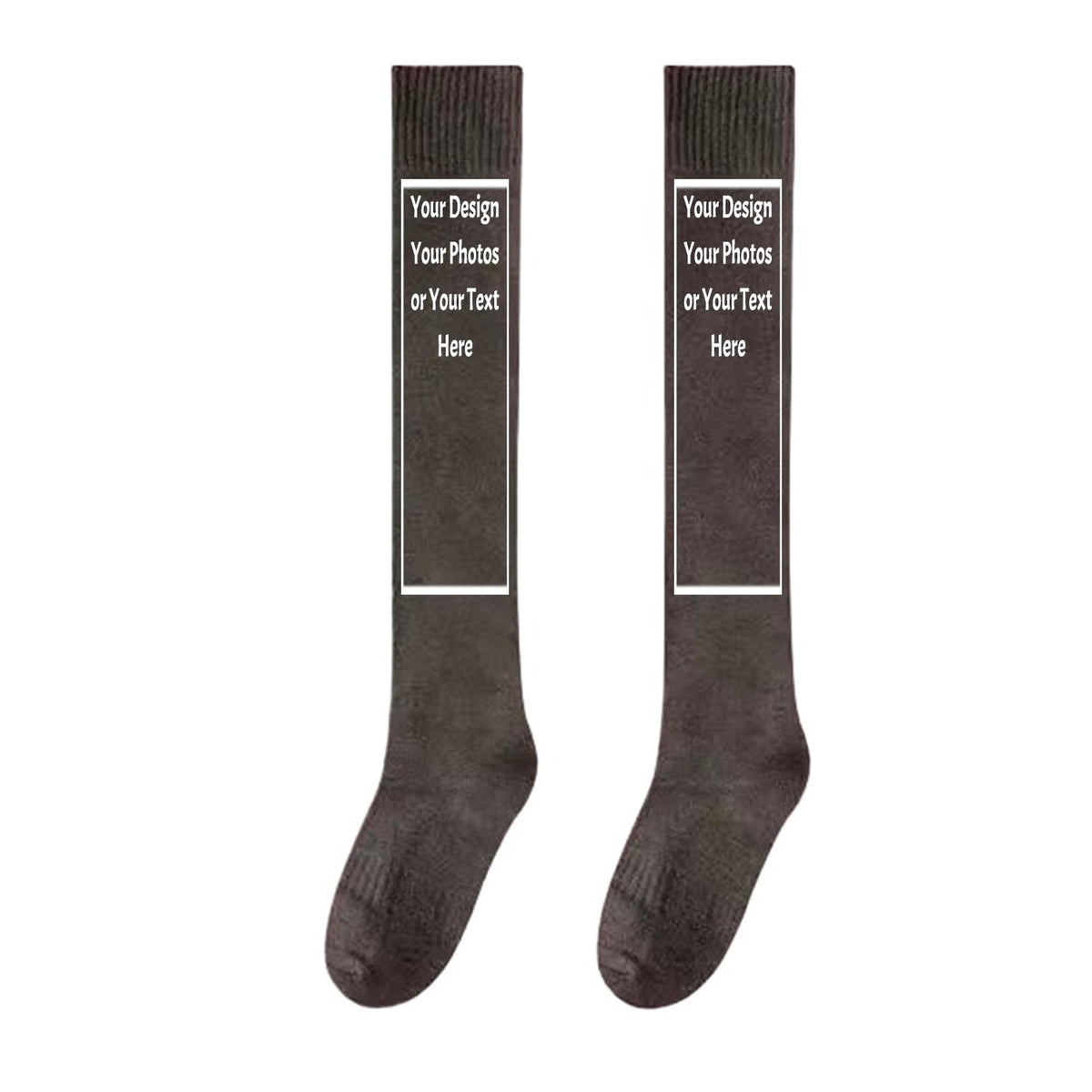 Personalized Custom Thigh High Women Socks Knee-High Warm Stocking Boot Leg Warmer Sock