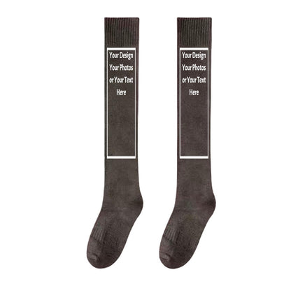 Personalized Custom Thigh High Women Socks Knee-High Warm Stocking Boot Leg Warmer Sock