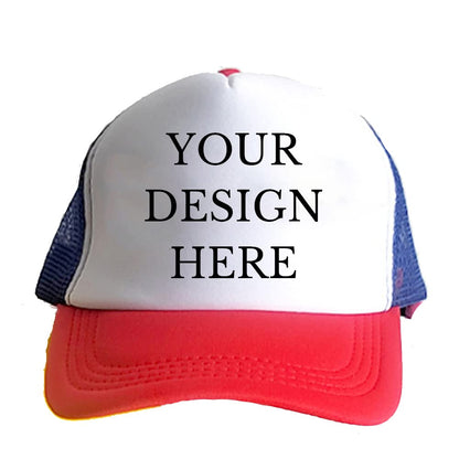 Custom Picture Text Logo Colorful Unisex Adjustable Trucker Hat Personalized Mesh Baseball Cap