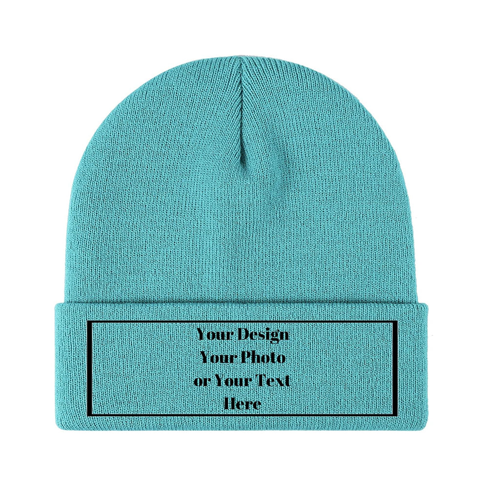 Personalized Unisex Beanies for Men Women Custom Beanie Winter Knitted Caps Hat