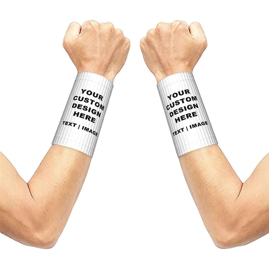 Custom Blank Wrist Sweatbands Bulk Wholesale, Plain Elastic Wrist Guards for Sublimation Logo Printing