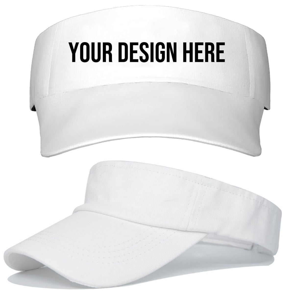 Custom Sun Visor Hats Cotton Washed Unisex Empty Top Adjustable Baseball Cap