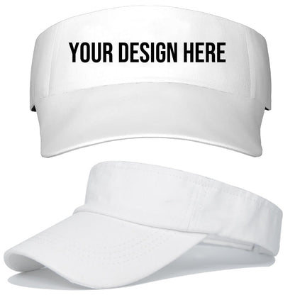 Custom Sun Visor Hats Cotton Washed Unisex Empty Top Adjustable Baseball Cap