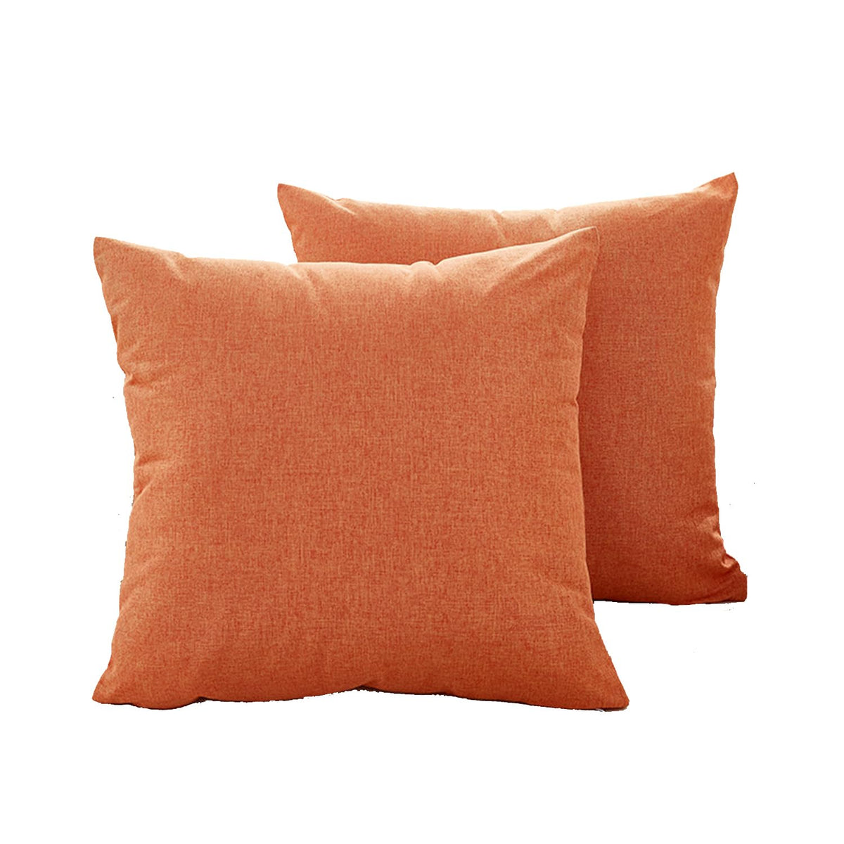 Cotton Linen Throw Pillowcase Solid Square Decorative Pillow Covers for Couch Sofa Bed Chair Set of 2