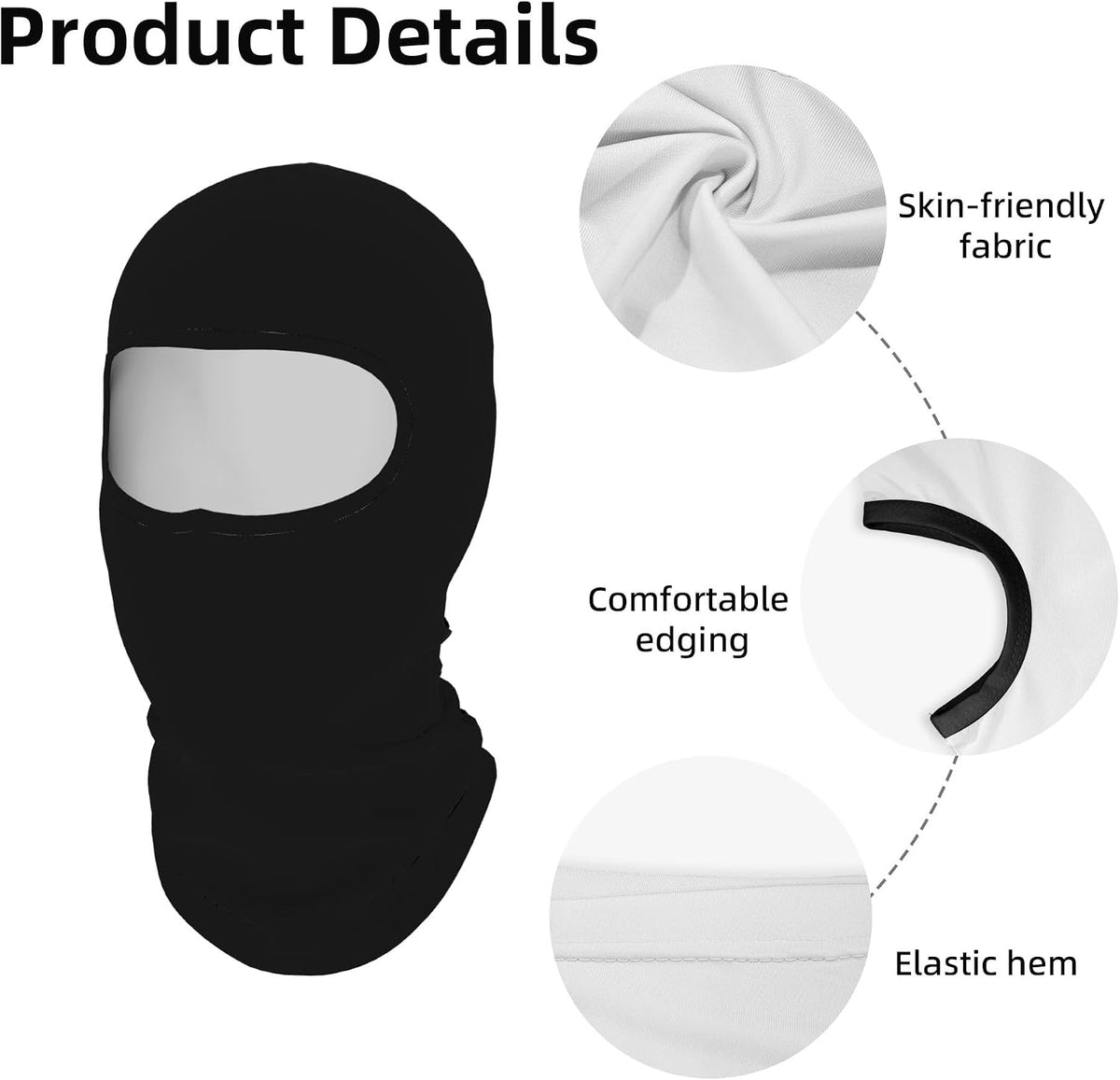 Cycling Balaclava Face Cover, Breathable Helmet Liner