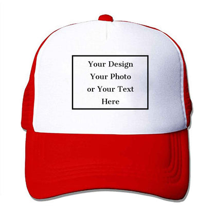 Personalized Picture Text Logo Colorful Unisex Adjustable Trucker Hat Custom Mesh Baseball Cap