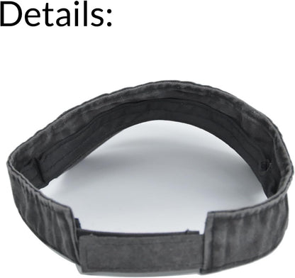 Custom Sun Visor Hats Cotton Washed Unisex Empty Top Adjustable Baseball Cap