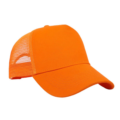 Unisex Adjustable Cotton Mesh Baseball Cap 5 Panel Plain Summer Hat