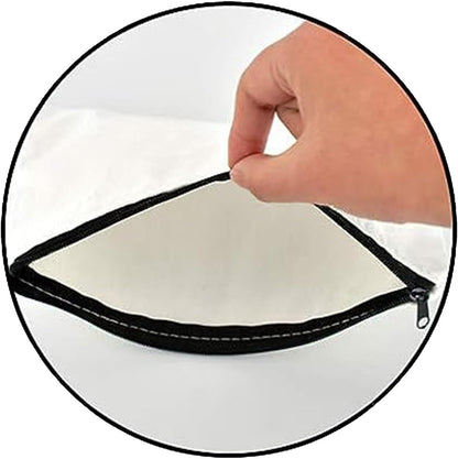 Custom Canvas Pencil Case Personalized Cosmetic Makeup Bag DIY Craft Zipper Bags Multifunctional Pouch Gift