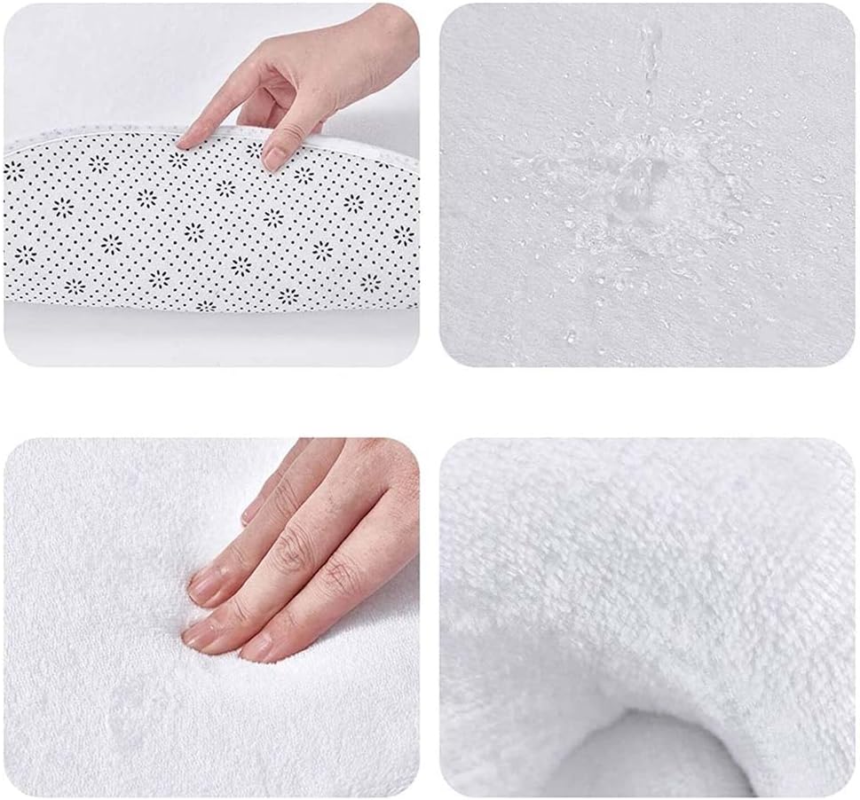 Sublimation Blanks Door Mats 23.6 Inch Round Polyester Heat Transfer Welcome Mat Non Slip Mats for Home Bedroom Bathroom Decoration Set of 2