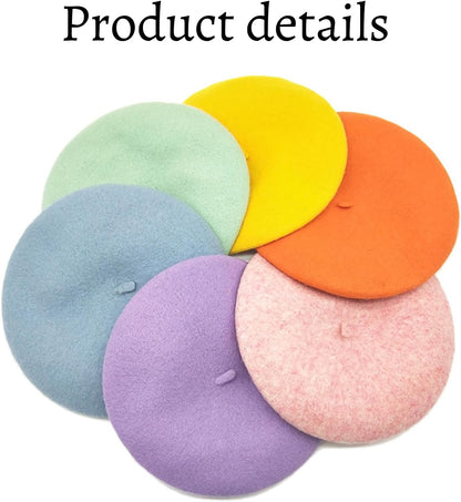Women French Style Cashmere Beret Hat, Comfortable Stretchy Knitted Cap, Classic Fashion Headwear