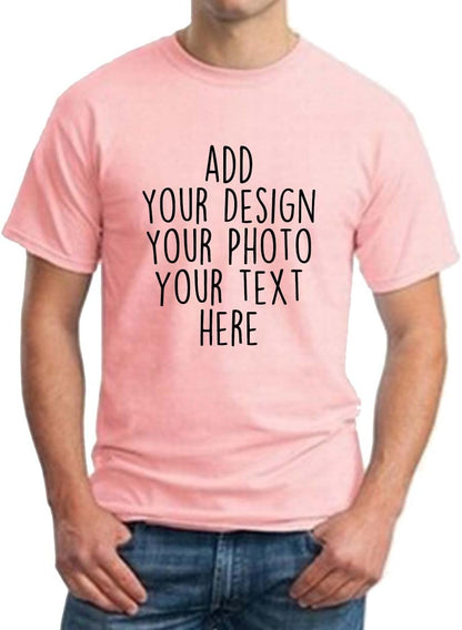 Custom Your Design Personalized Photo Text Unisex Young Adult T Shirts