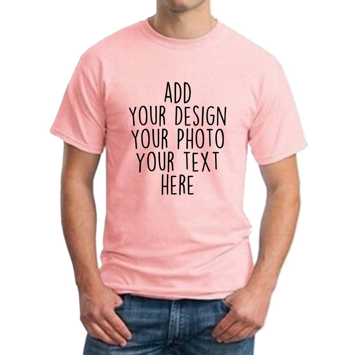 Custom Your Design Personalized Photo Text Unisex Young Adult T Shirts