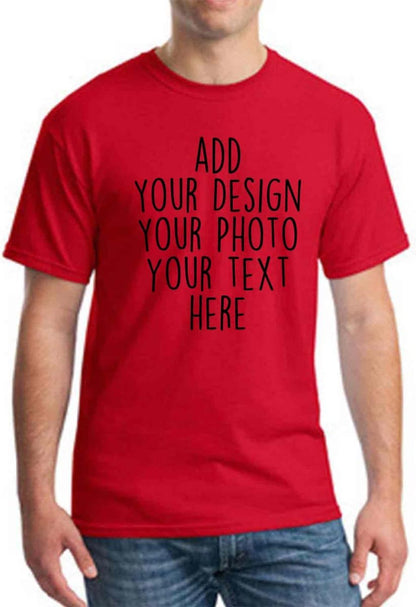 Custom Your Design Personalized Photo Text Unisex Young Adult T Shirts