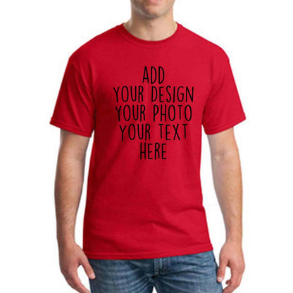 Custom Your Design Personalized Photo Text Unisex Young Adult T Shirts