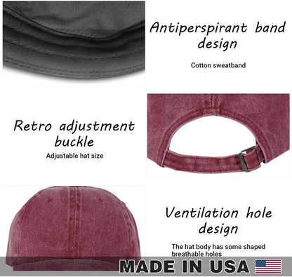 Custom Baseball Cap – Personalized Wash Denim Hat for Men & Women – Add Your Own Logo, Image & Text – Adjustable Vintage Unisex Cap – Handmade Gift – Print in USA