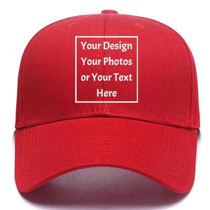 Custom Your Own Picture Text Logo Unisex Personalized Plain Adjustable Hat Baseball Cap