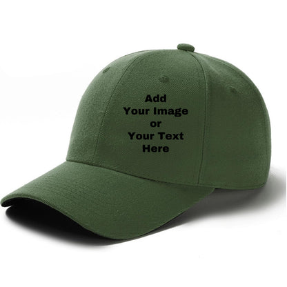 Custom Your Own Image Text Personalized Plain Adjustable Hat Unisex Baseball Cap