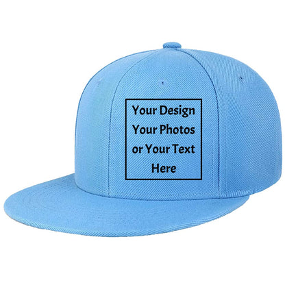 Custom Your Picture Text Logo Unisex Personalized Plain Adjustable Hat Baseball Cap