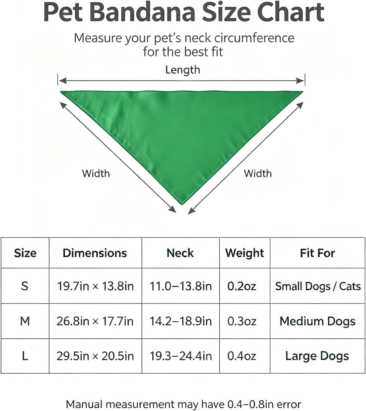 Custom Pet Bandana, Soft Polyester Triangle Scarf for Dogs Cats