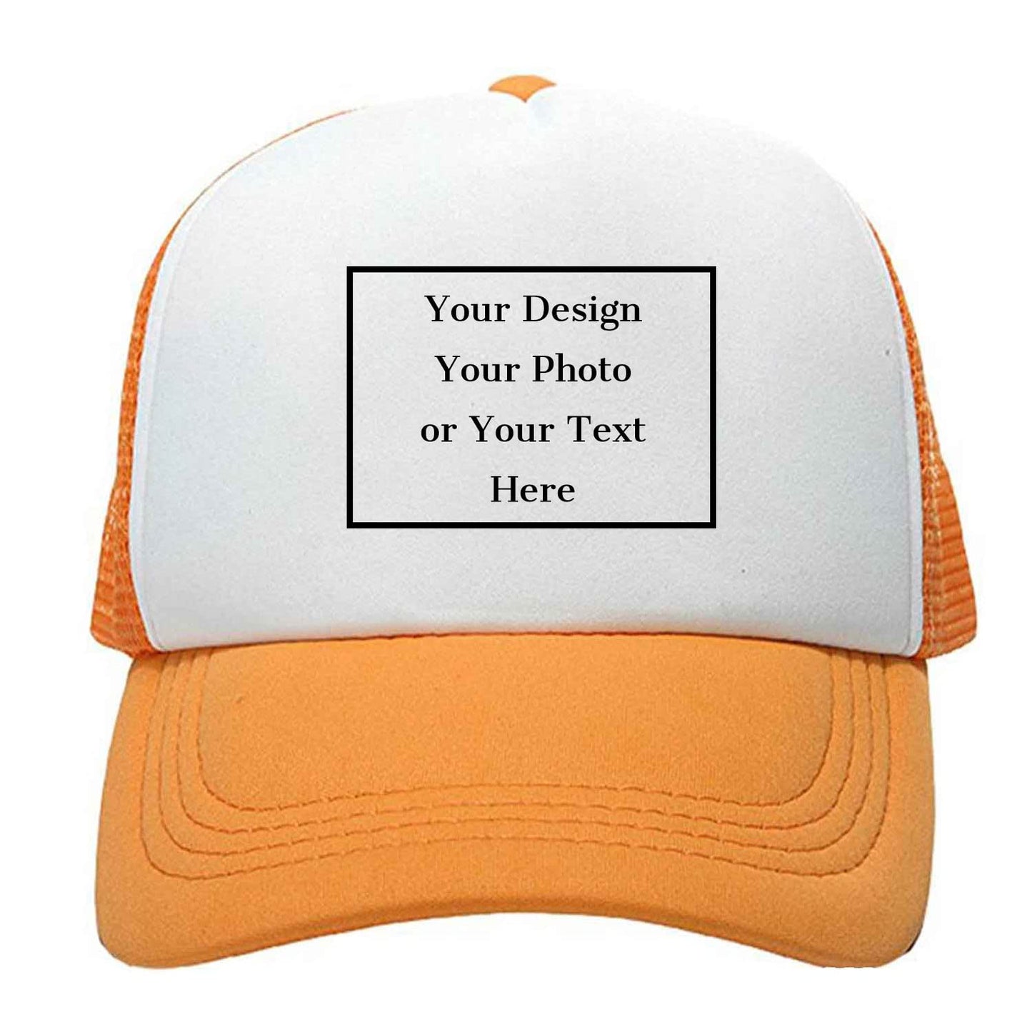 Personalized Picture Text Logo Colorful Unisex Adjustable Trucker Hat Custom Mesh Baseball Cap