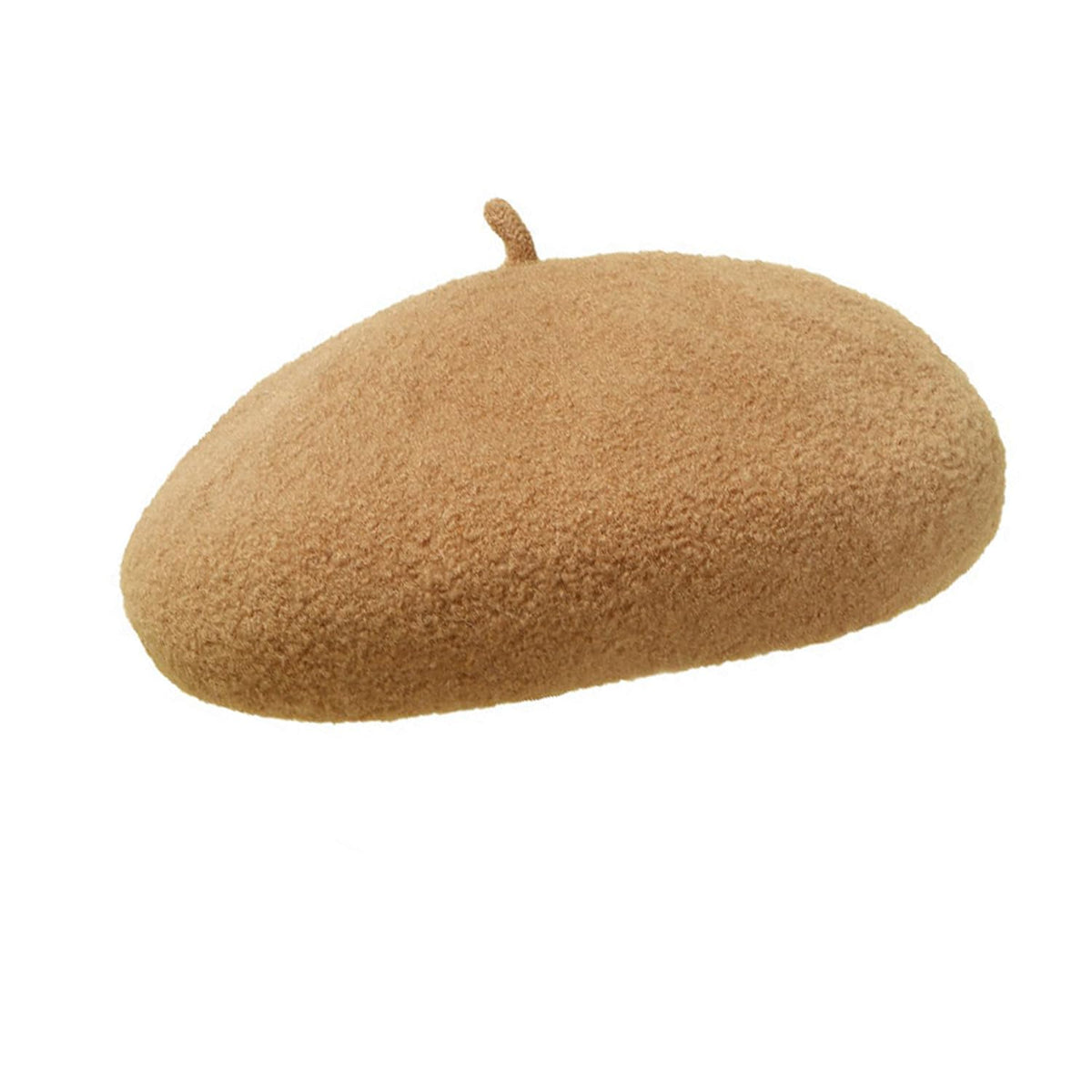 Women French Style Cashmere Beret Hat, Comfortable Stretchy Knitted Cap Headwear