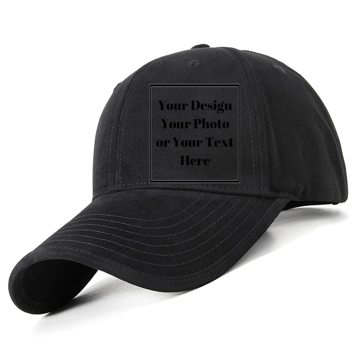 Personalized Cotton Washed Unisex Plain Adjustable Hat Custom Your Own Text Baseball Cap