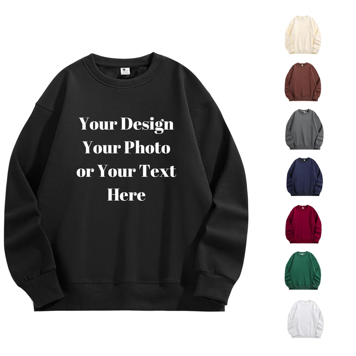 Custom Heavyweight Cotton Blank T-Shirt for Printing Soft Crew Neck Unisex Tee