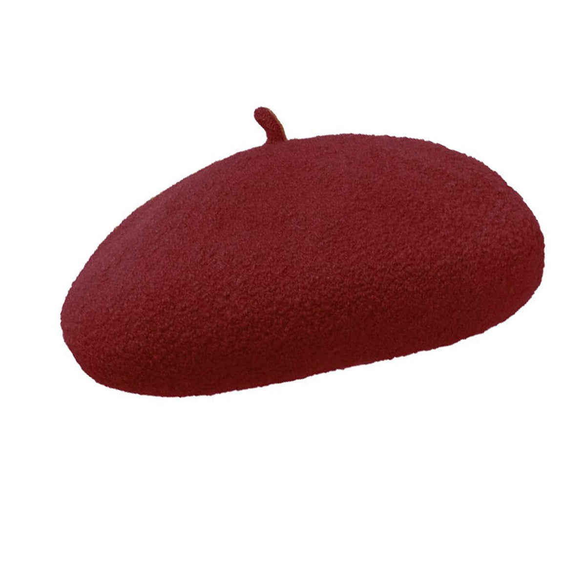 Women French Style Cashmere Beret Hat, Comfortable Stretchy Knitted Cap Headwear