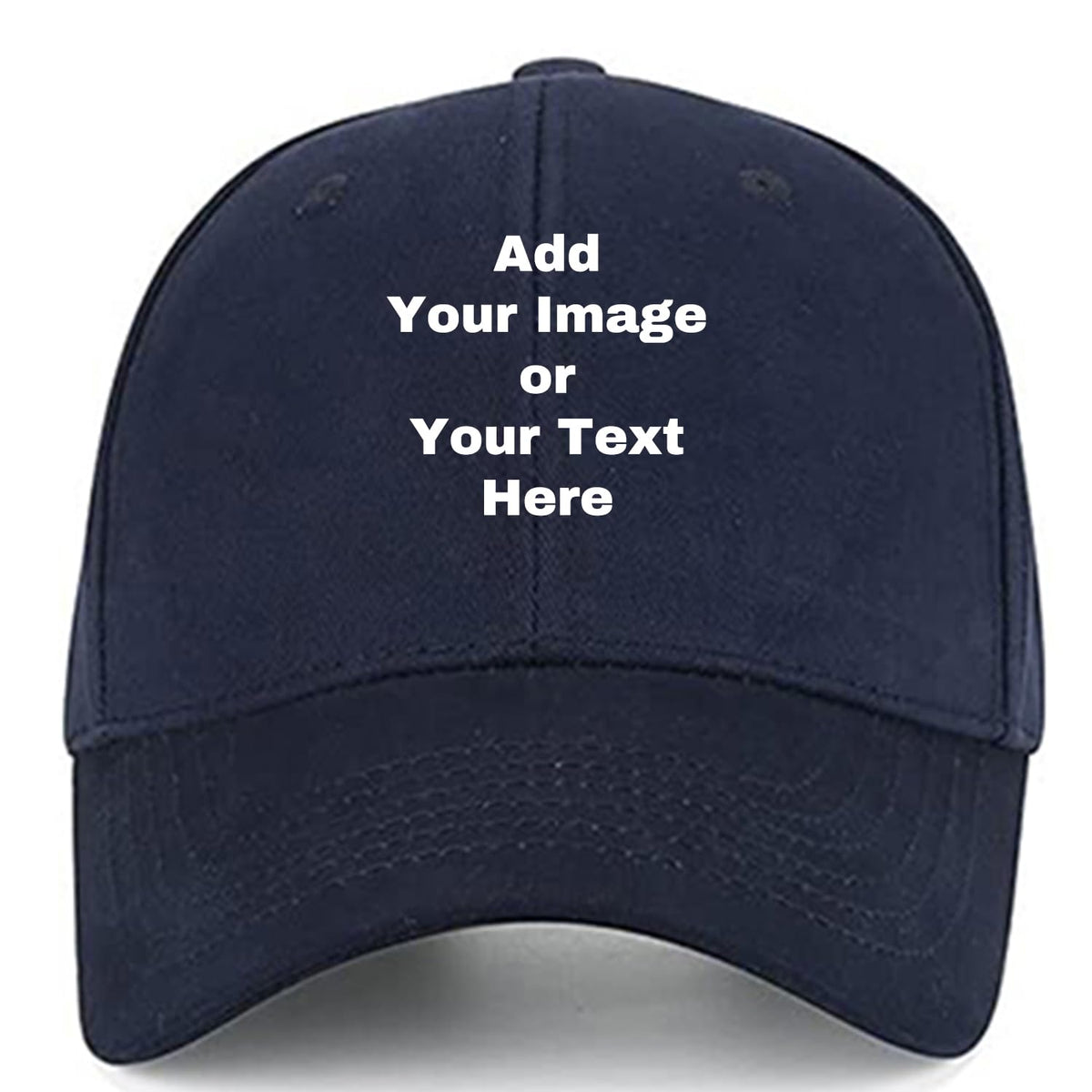 Custom Your Own Image Text Personalized Plain Adjustable Hat Unisex Baseball Cap