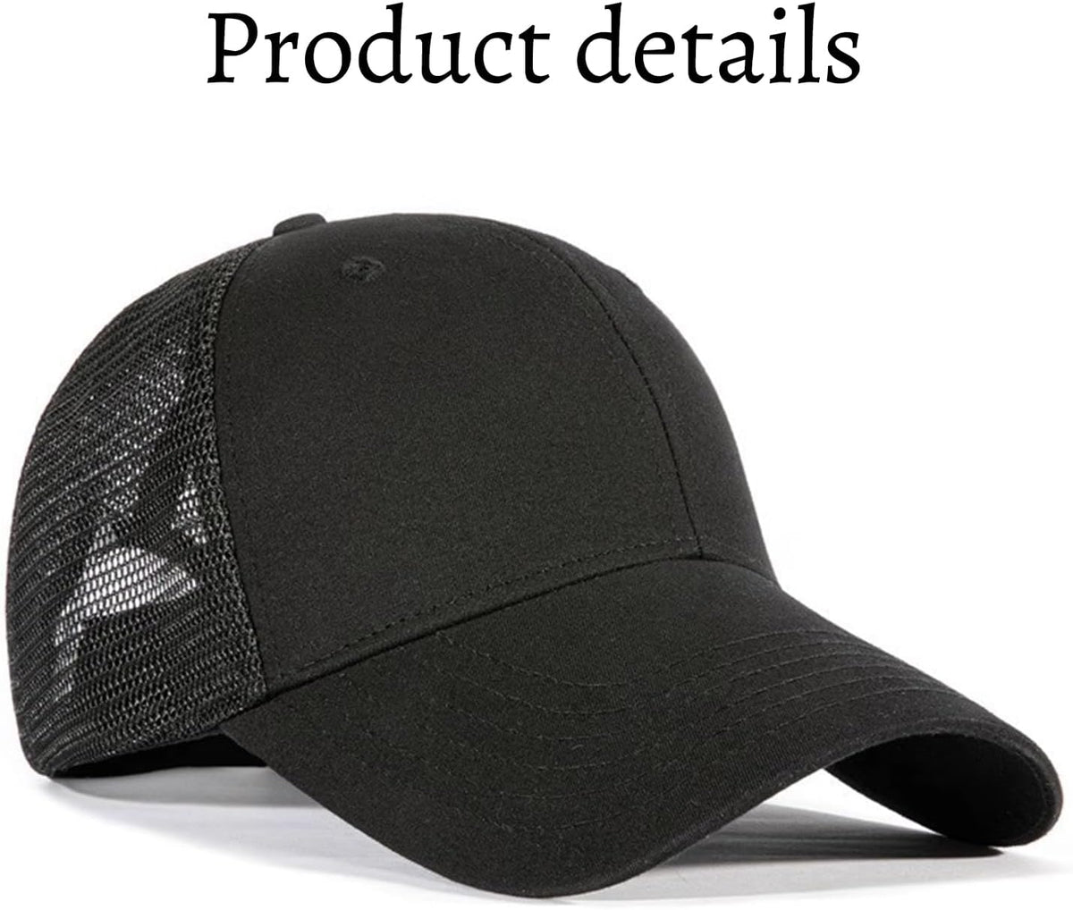 Unisex Adjustable Cotton Mesh Baseball Cap Breathable Summer Hat