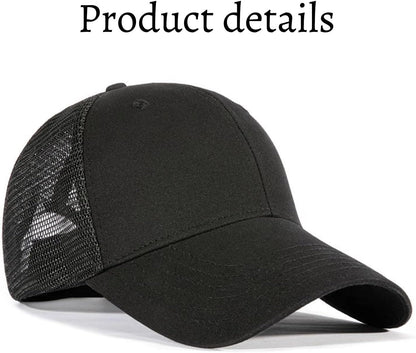 Unisex Adjustable Cotton Mesh Baseball Cap Breathable Summer Hat