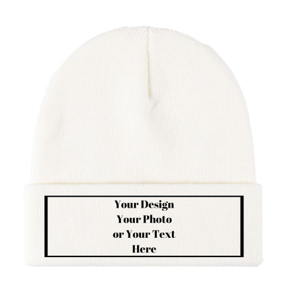 Personalized Unisex Beanies for Men Women Custom Beanie Winter Knitted Caps Hat