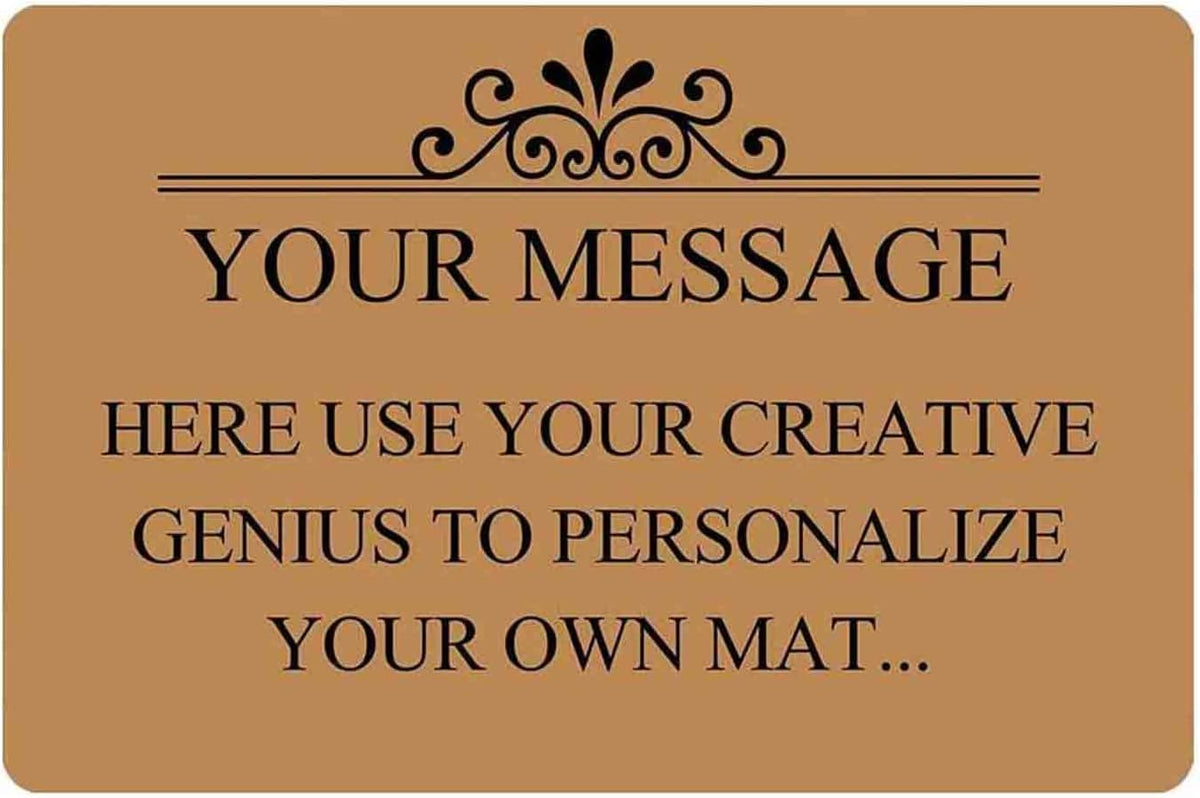 Personalized Image Doormat Custom Text Front Door Mat Welcome Indoor Outdoor Entrance Decor Rug