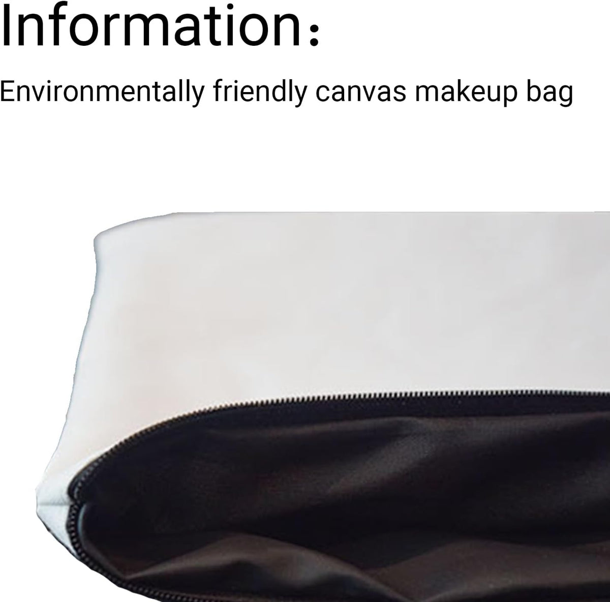 Custom Canvas Makeup Bag Personalized Cosmetic Zipper Bags Shower Gift