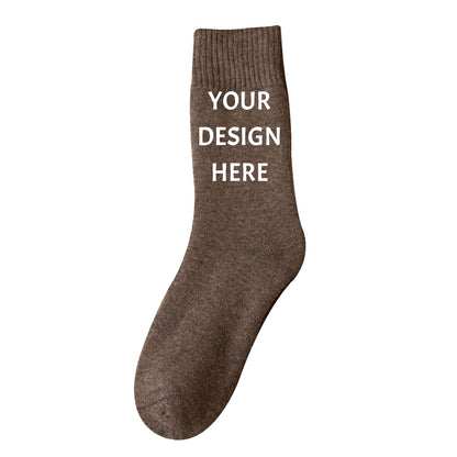 Custom Socks Men Women Personalized Your Design Text Unisex Young Adult Cotton Athletic Ankle Crew Socks