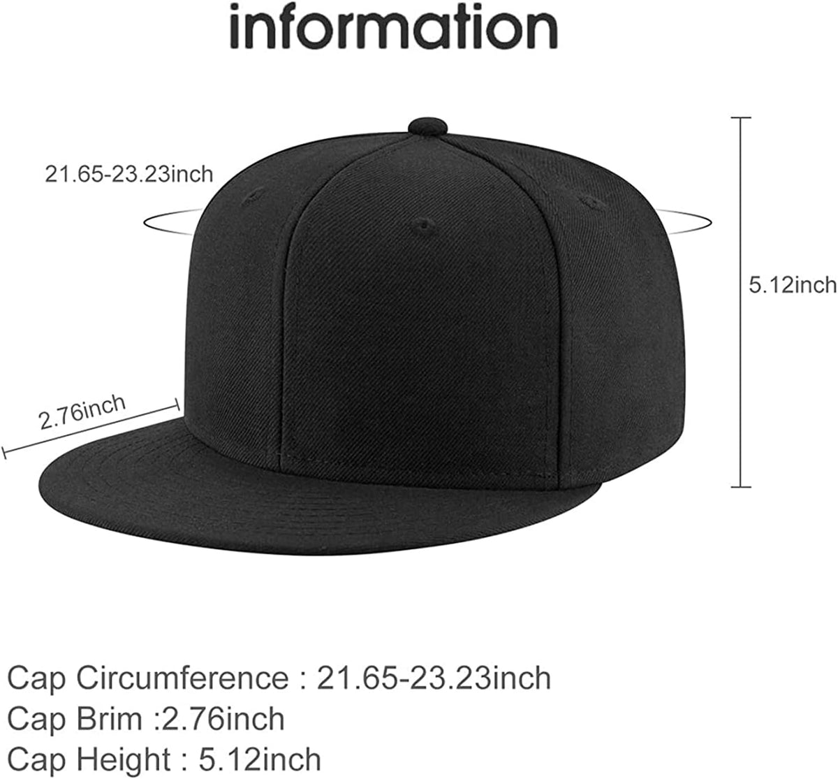 Custom Your Picture Text Logo Unisex Personalized Plain Adjustable Hat Baseball Cap