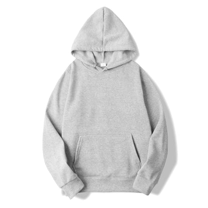 Unisex Hoodies Thin Fleece Pullover Sweatshirt