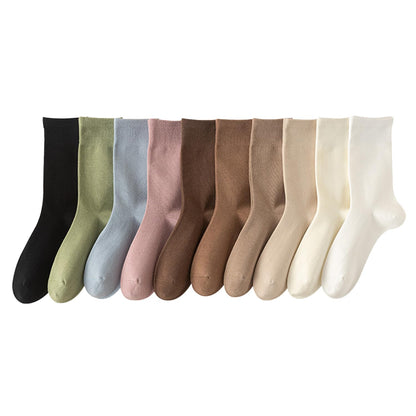 Unisex Socks, 4‑Pack Casual Socks, Assorted Random Solid Colors