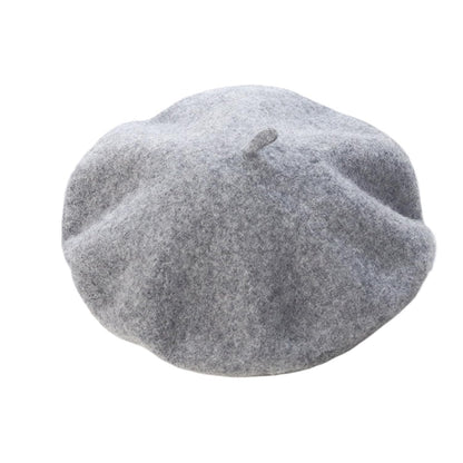 Women French Style Cashmere Beret Hat, Comfortable Stretchy Knitted Cap, Classic Fashion Headwear