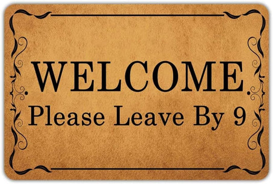Welcome Please Leave by 9 Front Door Mat Home Porch Indoor Outdoor Party Decoration Doormat
