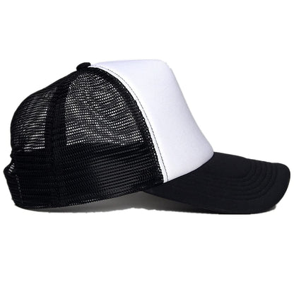 Personalized Picture Text Logo Colorful Unisex Adjustable Trucker Hat Custom Mesh Baseball Cap