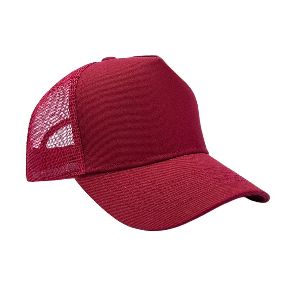 Unisex Adjustable Cotton Mesh Baseball Cap 5 Panel Plain Summer Hat
