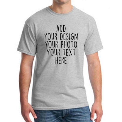 Custom Your Design Personalized Photo Text Unisex Young Adult T Shirts