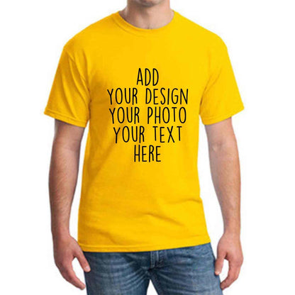 Custom Your Design Personalized Photo Text Unisex Young Adult T Shirts