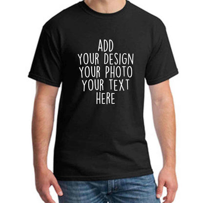Custom Your Design Personalized Photo Text Unisex Young Adult T Shirts