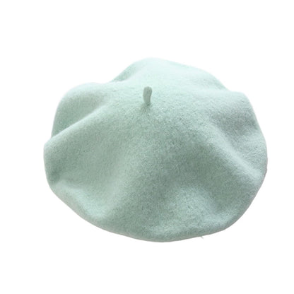 Women French Style Cashmere Beret Hat, Comfortable Stretchy Knitted Cap, Classic Fashion Headwear