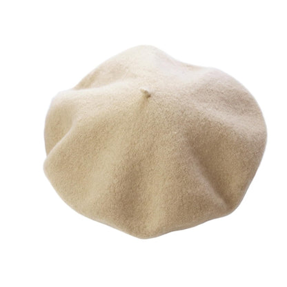 Women French Style Cashmere Beret Hat, Comfortable Stretchy Knitted Cap, Classic Fashion Headwear