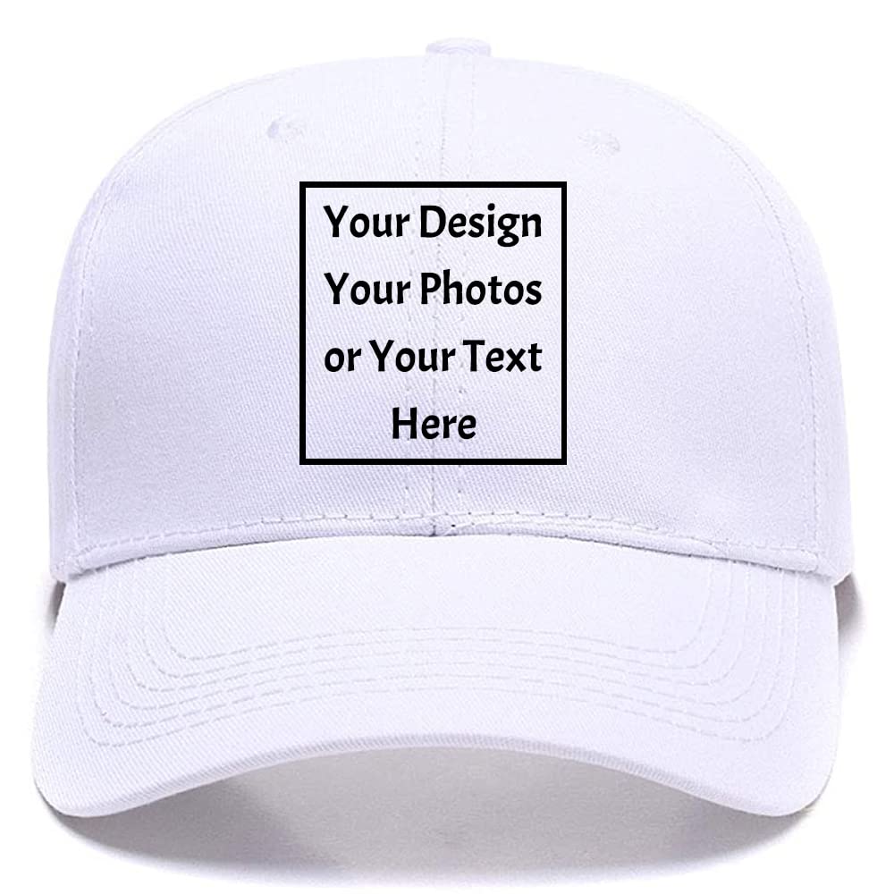 Custom Your Own Picture Text Logo Unisex Personalized Plain Adjustable Hat Baseball Cap